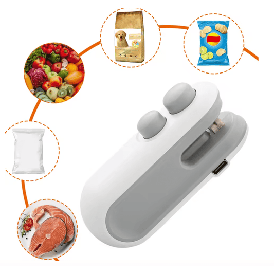 Rechargeable 2 - in - 1 Magnetic Snack Bag Sealer - Utensil Lab