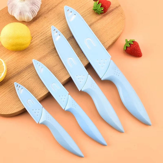 4 - Pieces Ceramic Kitchen Knife – Ultra Sharp Fruit, Vegetable & Meat Cutter with Protective Case - Utensil Lab