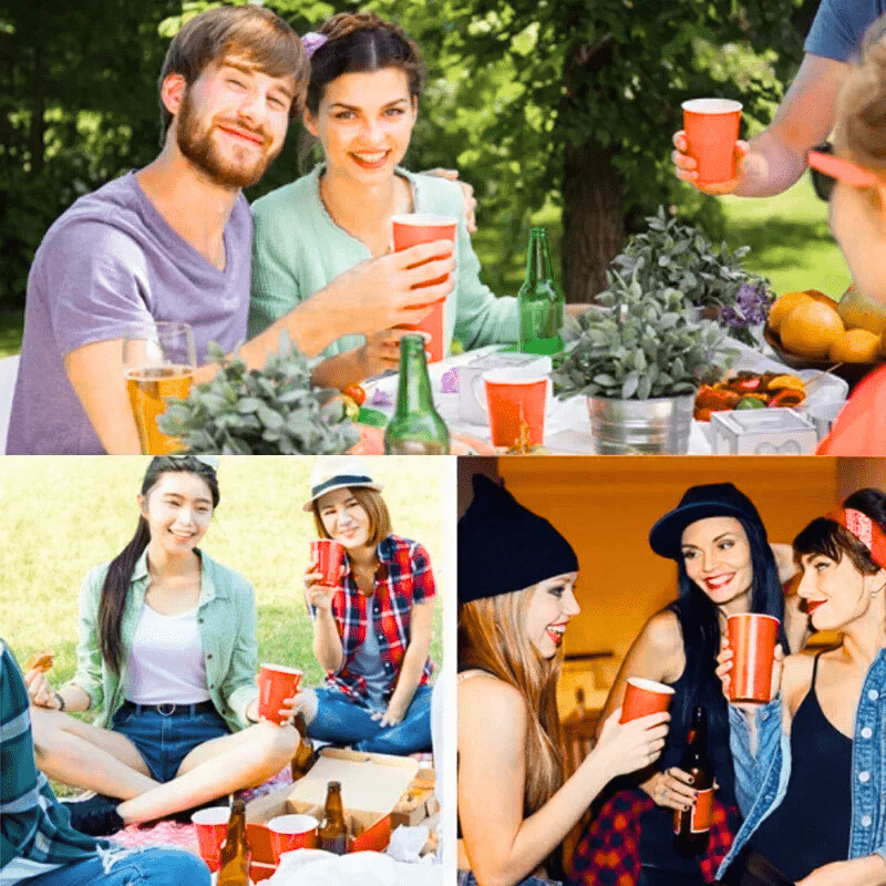 50 Pack 16 oz Disposable Plastic Party Cups – Beer Pong & Event Drinkware - Utensil Lab