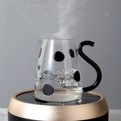 Glass Water Jug – Cute Cold Drink Pitcher with Lid & Glass Cup - Utensil Lab