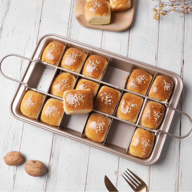 Non - Stick Stainless Steel Lattice Brownie / Square Cake Pan – Divided Ceramic - Look Baking Tray - Utensil Lab