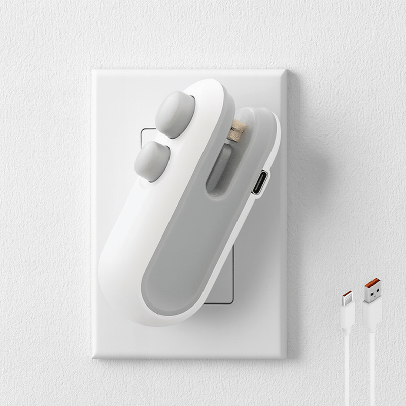 Rechargeable 2 - in - 1 Magnetic Snack Bag Sealer - Utensil Lab