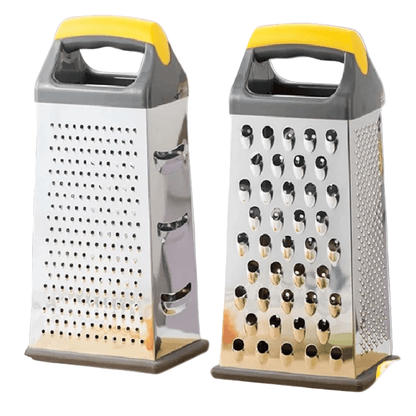 Stainless Steel Grater with Handle – 4 Sided Kitchen Grater - Utensil Lab
