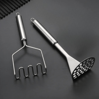 Stainless Steel Potato Masher – Manual Kitchen Gadget for Vegetables & Baby Food - Kitchen Utensils
