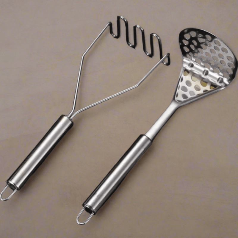 Stainless Steel Potato Masher – Manual Kitchen Gadget for Vegetables & Baby Food - Utensil Lab