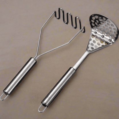 Stainless Steel Potato Masher – Manual Kitchen Gadget for Vegetables & Baby Food - Utensil Lab