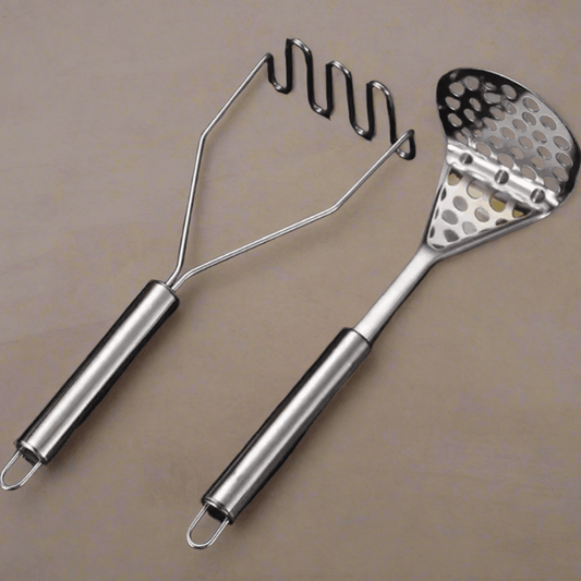 Stainless Steel Potato Masher – Manual Kitchen Gadget for Vegetables & Baby Food - Utensil Lab